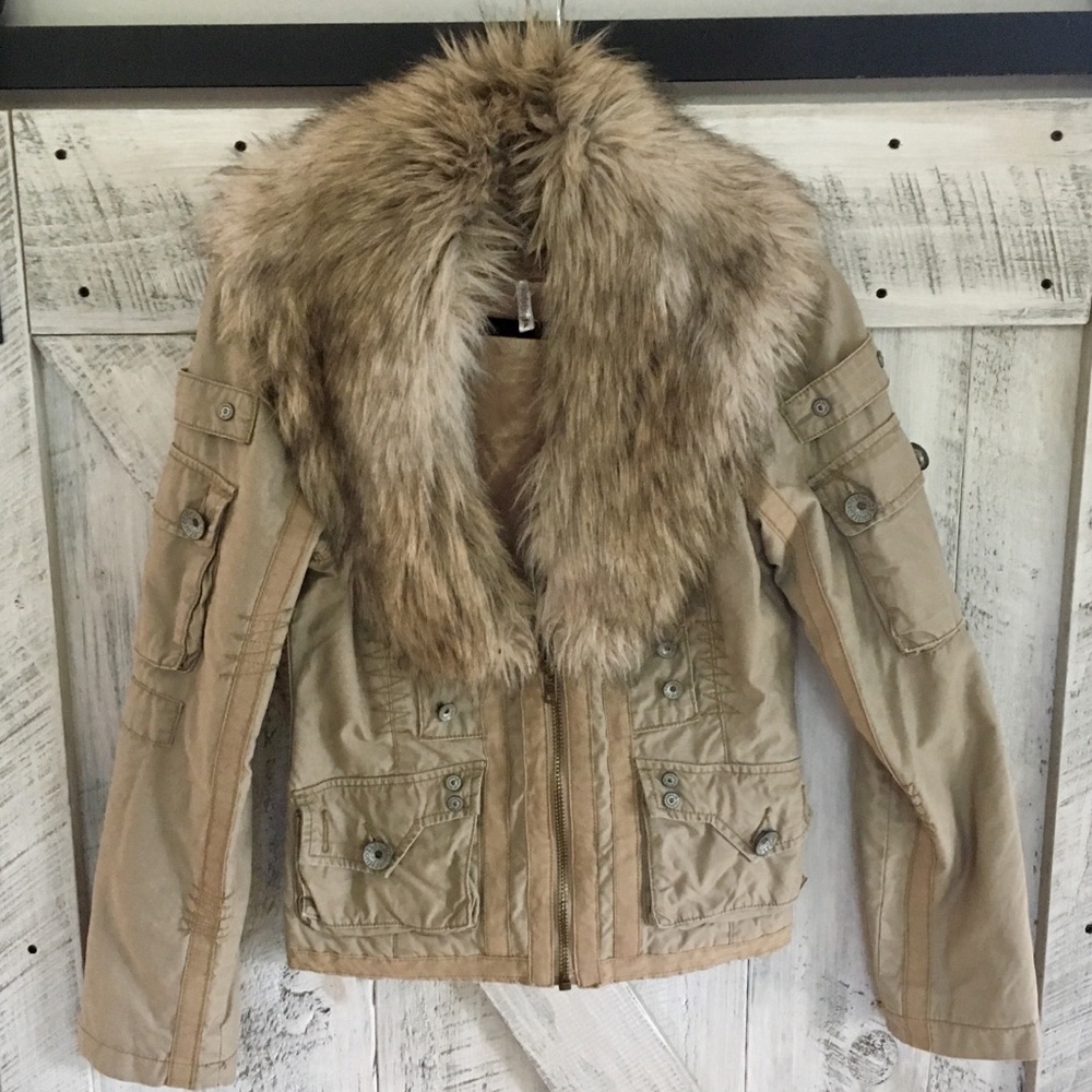 Faux fur jacket